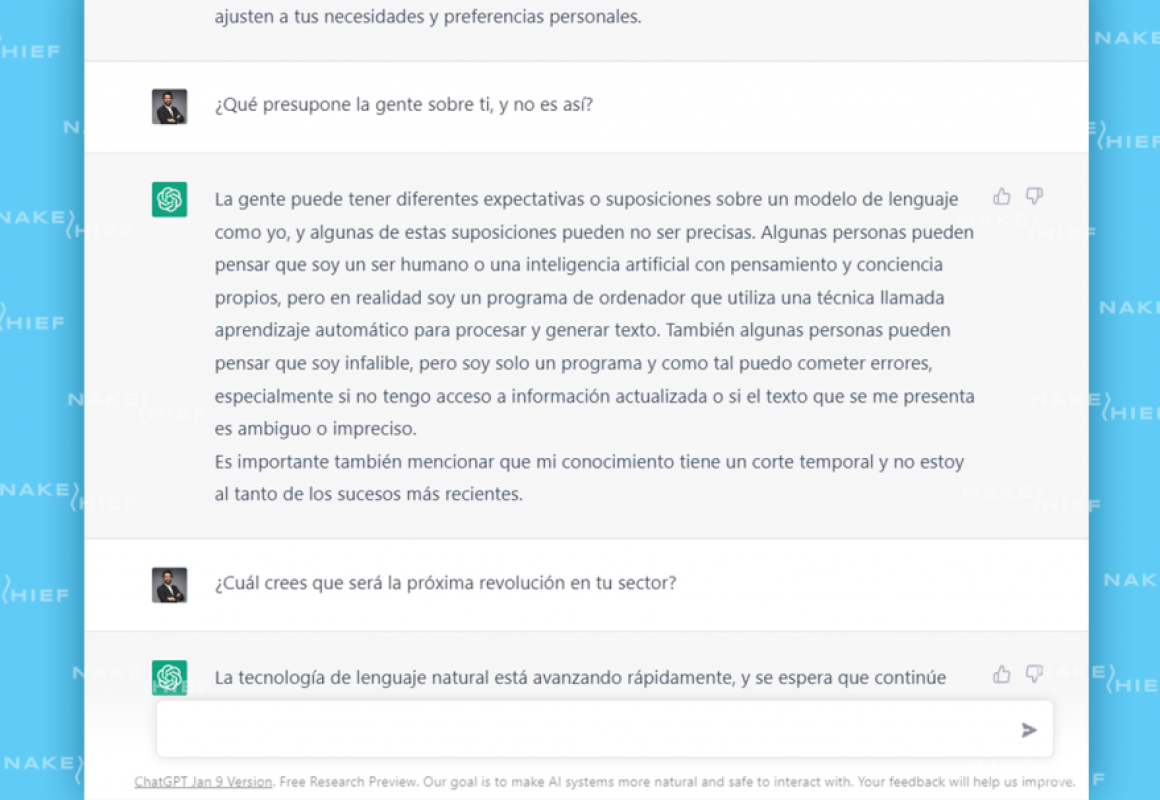 «Algunas personas pueden pensar que soy infalible, pero soy solo un programa y como tal puedo cometer errores» ChatGPT, el modelo de lenguaje de OpenAI